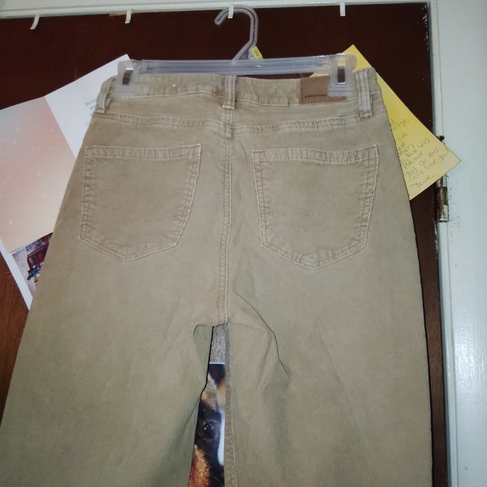 American Eagle Outfitters Straight Leg Corduroy Jeans in Camel
